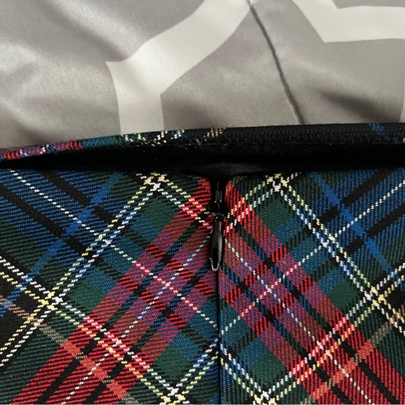 Zara Tartan Mini Skirt - Black, Red, Blue - Picture 4 of 5
